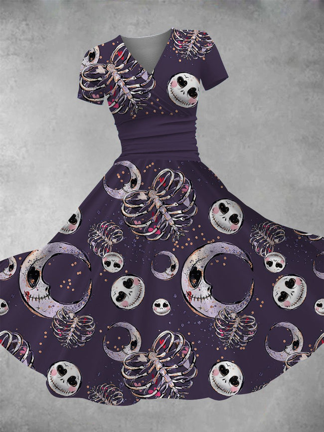 Women's Halloween Nightmare Print Maxi Dress