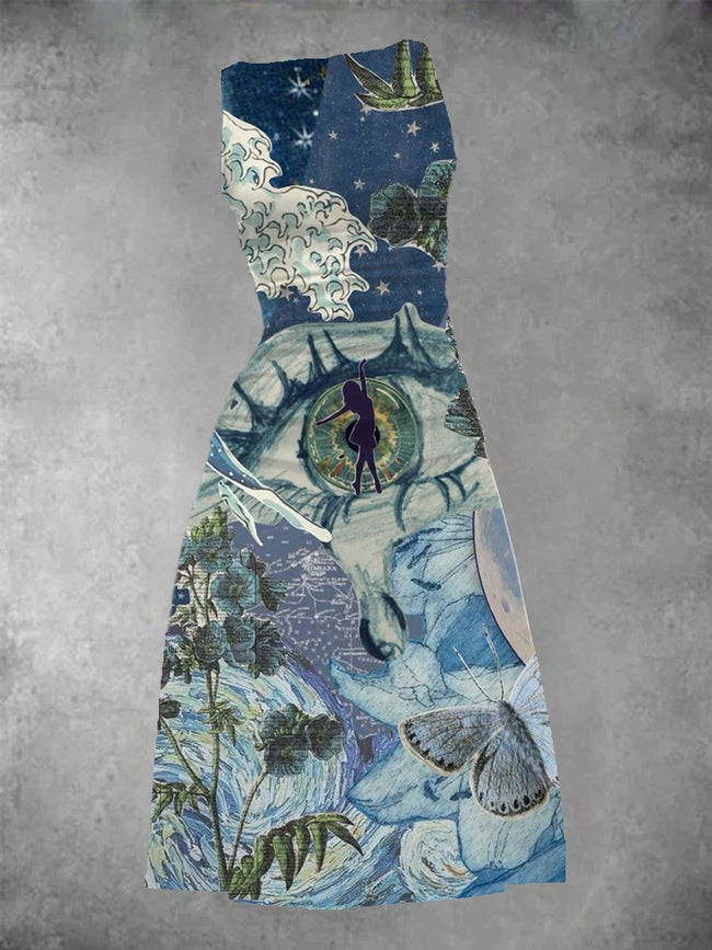 Women's Eye Of The Storm Print Maxi Dress