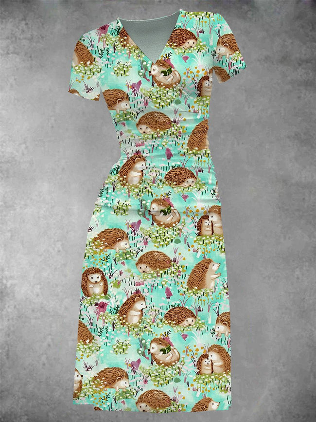 Women's Hedgehog Village Two-Piece Midi Dress