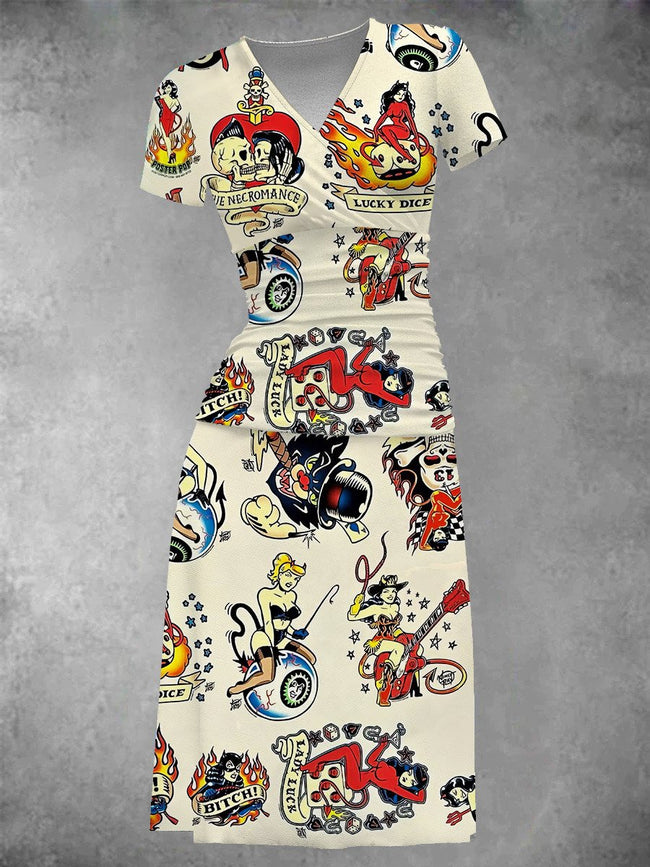 Women's Vintage Rockabilly Midi Dress