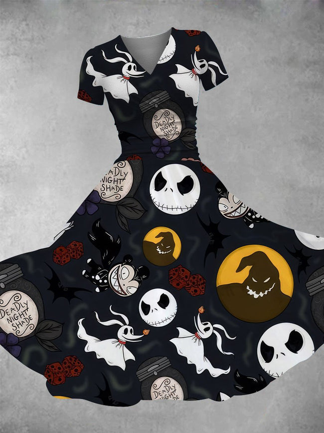 Women's Halloween Print Maxi Dress