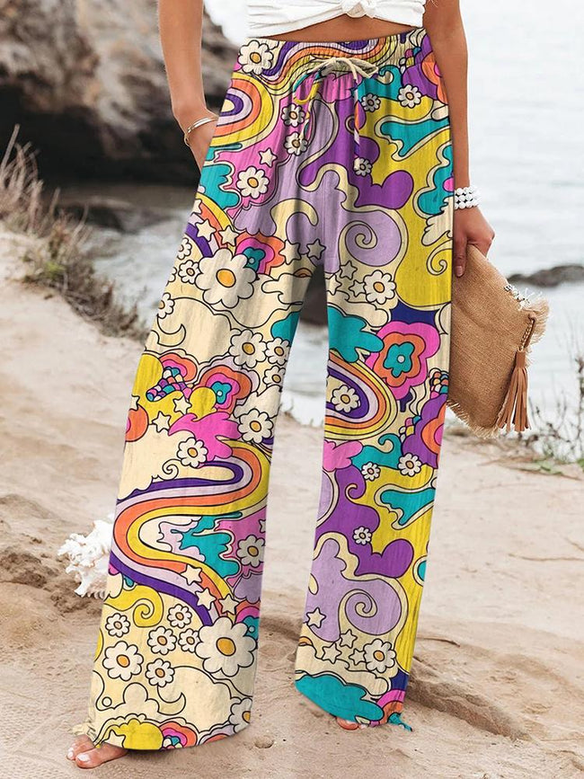 Women's Retro Hippie Printed Casual Pants