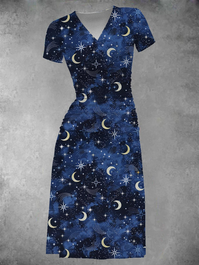 Women's Star Moon Midi Dress