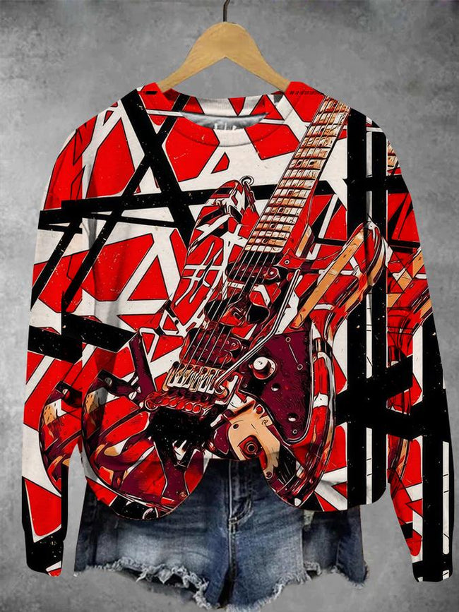 Retro Van Halen Print Sweatshirt