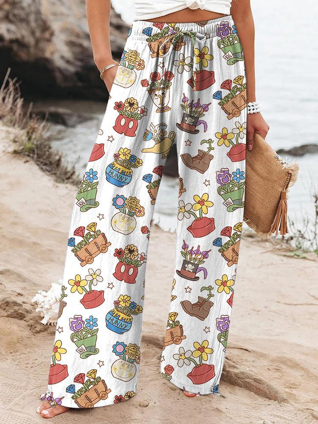 Women's Cute Cartoon Printed Casual Pants