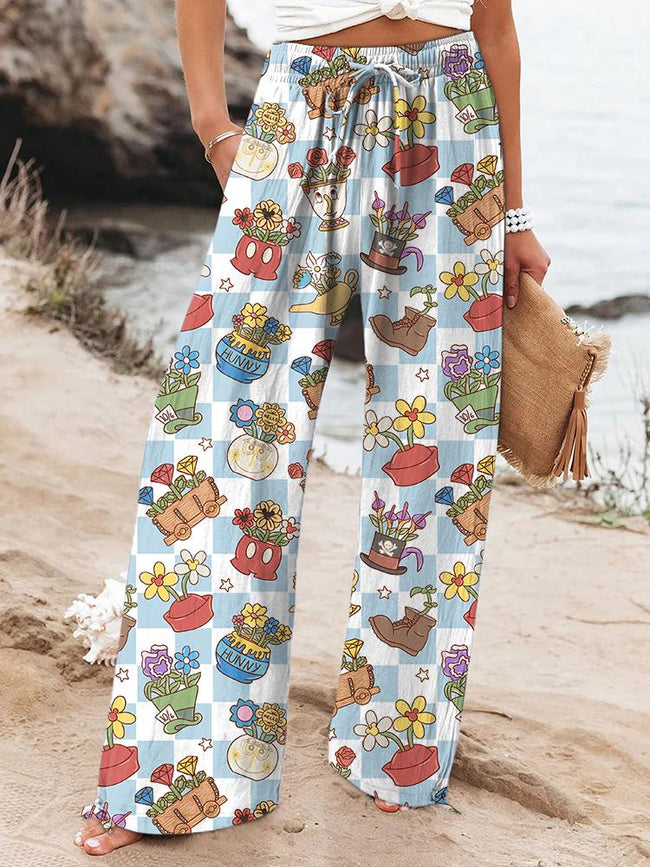 Women's Cute Cartoon Printed Casual Pants