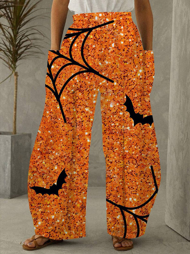 Vintage Halloween Art Print Pants