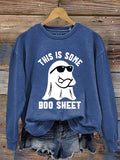 Halloween This Is Some Boo Sheet Print Sweatshirt