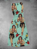 Women's Vintage Aloha Maxi Dress