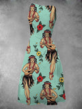 Women's Vintage Aloha Maxi Dress