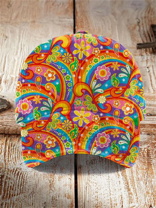 Colorful Hippie Print Hat