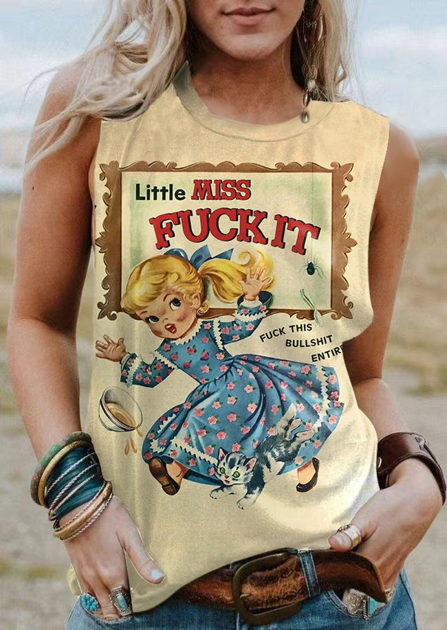 Retro Funny Art Print Tank Top