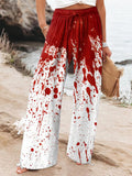 Women's Vintage Halloween Blood Printed Casual Pants