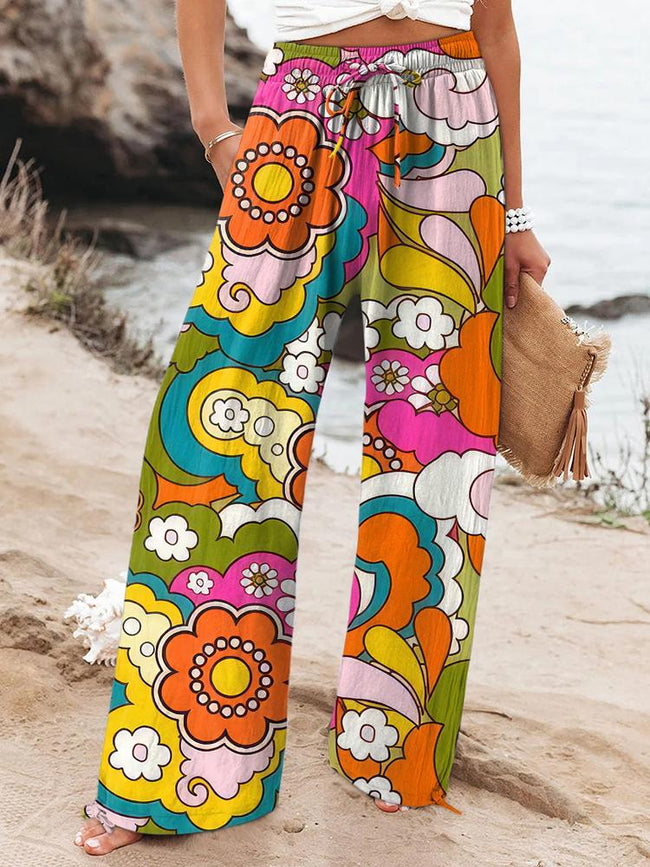 Women's Retro Hippie Printed Casual Pants