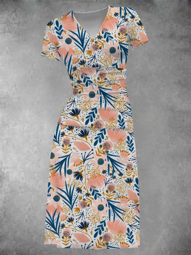 Women's Floral Print Midi Dress