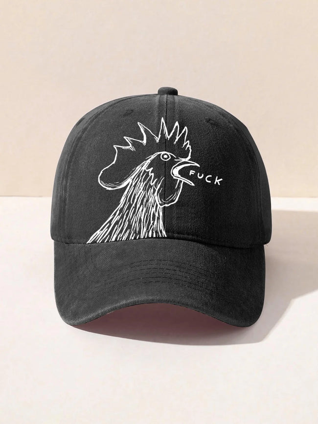 Bad Chicken Print Hats