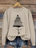 women's faith christmas tree sweatshirt