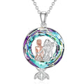 Crystal Mermaid Sister Necklaces