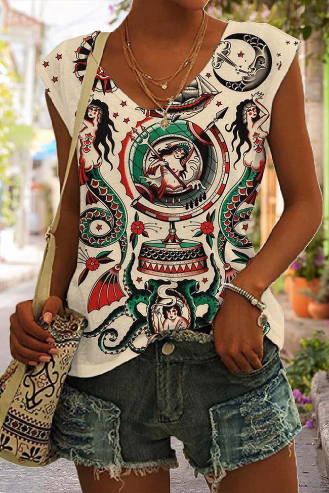 Women's Vintage Sleeveless Tank Top