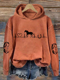 Women's Horse Heartbeat Horse Lover Casual Hoodie