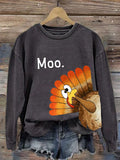 Women'S Thanksgiving Printed Sweatshirt