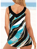 Women's Swimwear Tankini 2 Piece Plus Size