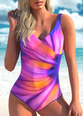 COLORFUL FLORAL PRINT ONE PIECE SWIMWEAR