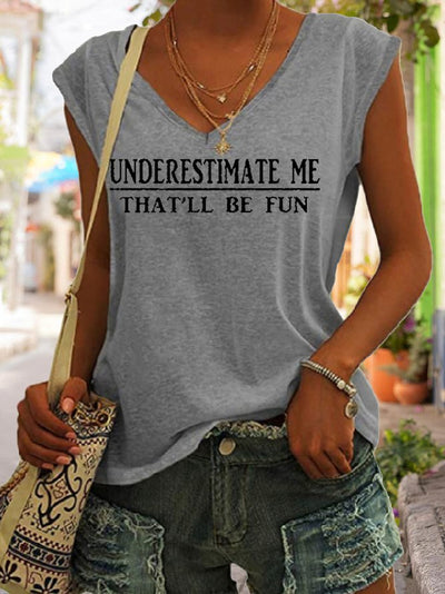 Underestimate Me That'll Be Fun Casual Knit Tank