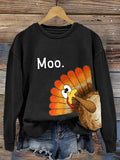 Women'S Thanksgiving Printed Sweatshirt