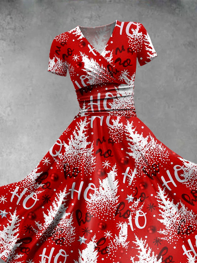 Women's Christmas  Tree Print Casual Dress