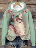 Christmas Santa  Art  Print Casual Hoodie Sweatshirt