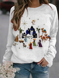 Women's nativity print casual sweatshirt