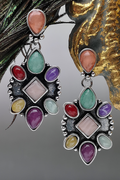 Onyx Colored Gemstone Earrings