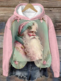 Christmas Santa  Art  Print Casual Hoodie Sweatshirt