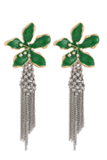 Exaggerated Tassel Floral Versatile Earrings