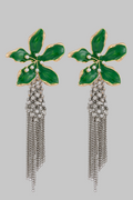 Exaggerated Tassel Floral Versatile Earrings