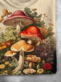 Vintage Mushrooms Art Print Casual T-Shirt