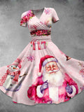 Women's  Christmas Santa  Art Print Casual Dress