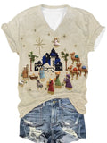 Women's Nativity v-neck T-shirt