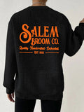 Women's Salem Witch Halloween Waffle Sweatshirt