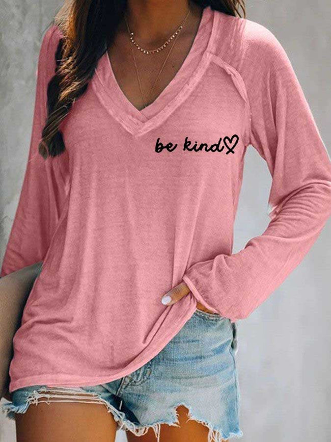 Women's Be Kind The World Is A Better Place With You In It Print Casual T-Shirt