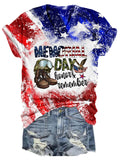 Memorial Day Honor And Remember Tie Dye V Neck T-shirt