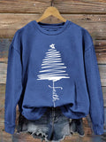 women's faith christmas tree sweatshirt