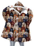 Funny Dog Print Casual  Hooded Blanket