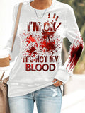 I'M Ok It'S Not My Blood Women's Casual Printed  Hoodie