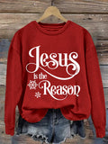 Women'S Jesus Is The Reason Long Sleeve Sweatshirt