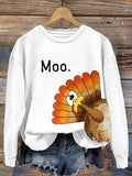 Women'S Thanksgiving Printed Sweatshirt