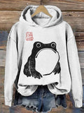 Frog Ancient Japanese Art Print Hoodie