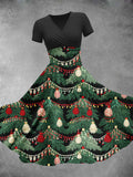 Women's Christmas Gift Christmas Tree Print Design Maxi Dress