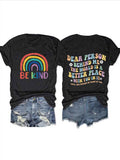 Be Kind Printed Casual T-Shirt